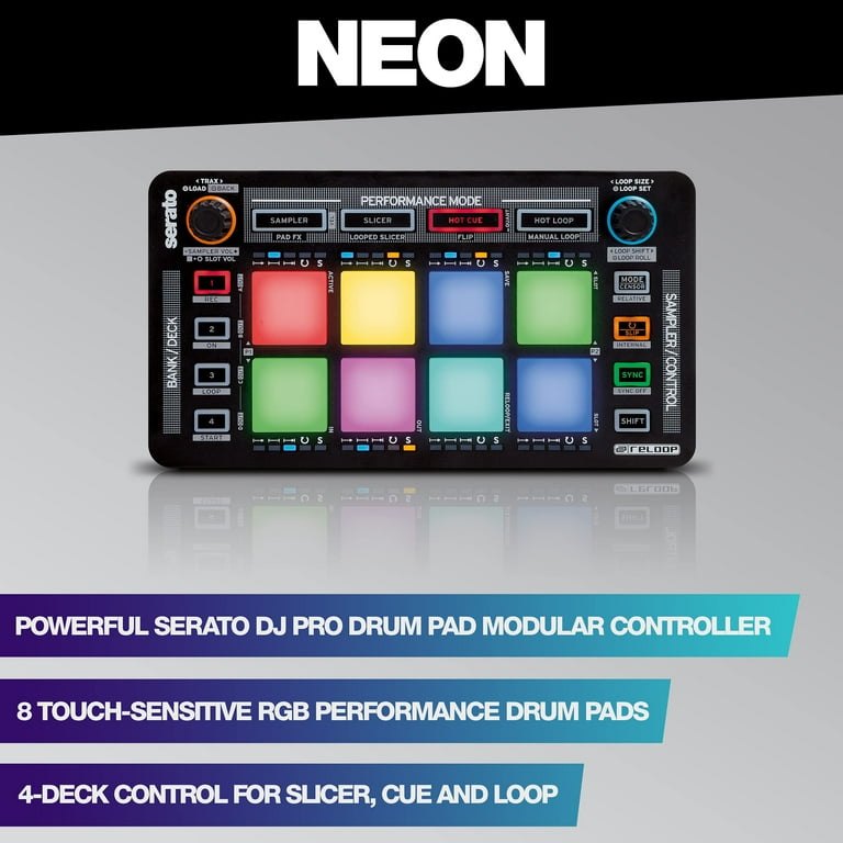 レア 2台セット Reloop NEON Serato DJ Pro MIDI Amazon.com: Reloop AMS-NEON Neon USB Modular Pad Controller for