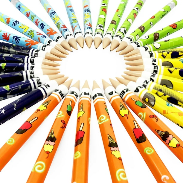 24 Set Sunflower Retractable Mechanical Pencils & Bookmarks | 0.7mm Funny Party Favors, School Office Supplies