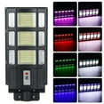 thumbnail image 2 of ECSEE Outdoor Solar Street Lights Waterproof Security Light W/RGB Side Lighting, Timing & Remote, Motion Sensor Wall Light, Dusk to Dawns, Idear for Garden Courtyard Street Walkway Lighting, 2 of 10