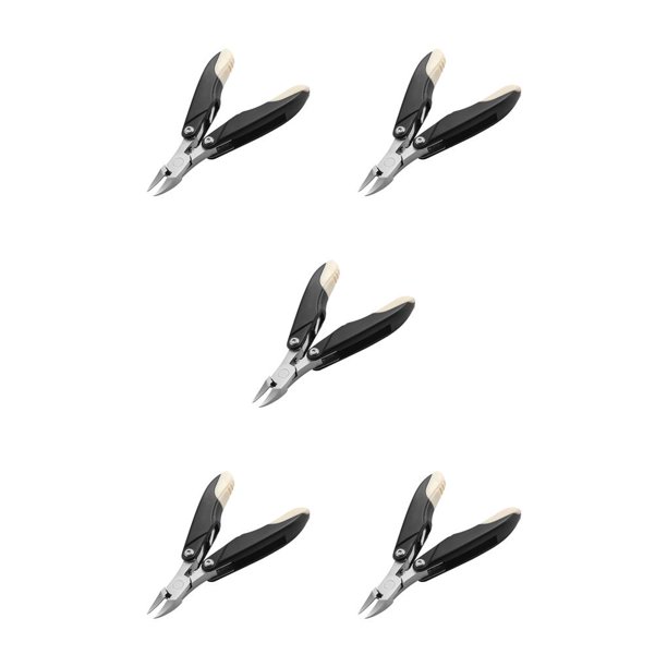 Guardurnaity Nail Art Nipper Nail Portable Travel Clipping Pies profesionales Nariz doblada Alicates Tijeras Negro Type2 NO2
