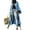 Blue-1, variant on One Size Open Front Viscose Kimono Beach Swimsuit Cover-Up for Women