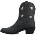 thumbnail image 2 of Journee Womens Underwood Western Star Detail Pointed Toe Cuban Heel Casual Comfort Ankle Booties, Widths Available, 2 of 9