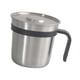 thumbnail image 4 of Taza de camping de acero inoxidable portátil con tapa Taza de café Drinkware Durable 448ml Taza de agua Taza de café para picnic Mochilero Viajes al Negro DYNWAVEMX Taza Senderismo, 4 of 8