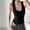 Black, variant on Summer Tank Tops For Women Dgankt Women's Sleeveless Solid Color Elastic Slim Vest Sleeveless Round Neck Top