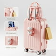 thumbnail image 3 of 22-inch (55cm) Pink ABS+PC Multi-Functional Luggage Set with 360° Silent Universal Wheels, 3-Digit Combination Lock, USB Port, Foldable Cup Holder, Side Hook & Detachable Subcase - B218 Travel, 3 of 7