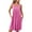 Pink, variant on WRKEKC Summer Dresses for Women, T-Shirt Dress for Women, Women's Summer Solid Color Sleeveless Sleepwear Pleated Nightshirt Round Neck Pajamas Dress