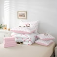 thumbnail image 6 of Castle Fairy Boys Girls Letter Monogrammed S Twin Bedding Sets 7-Piece,Kawaii Pink Bow Bedding Comforter Set Microfiber,Animal Leopard Print Breathable Sheet Sets,Breathable Home Decor,Reversible, 6 of 8