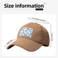 thumbnail image 2 of Baseball Cap Bent Eaves Design 6 Piece Cap Body Breathable Not Hot Plastic Cap Drag For Daily Travel Vacation Watercolor Light Blue Leaves Khaki, 2 of 8