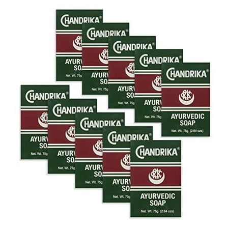 Chandrika Bath and Body Ayurvedic Bar Soap, Pack of 10 - DIRECT FROM CHANDRIKA - AUTHORIZED IMPORTERS AND DISTRIBUTORS. OF ORIGINAL CHANDRIKA LINE