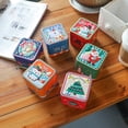 thumbnail image 3 of Christmas Series Tinplate Candy Boxes Cube Gift Storage Tank Biscuit Container Tea Leaves Scented Tea Organizer (Random Color), 3 of 9