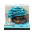 thumbnail image 1 of tssuouriy Premium Materials 3D Notepad Paper Sculpture For Desk Calendar Memo Pad blue, 1 of 6