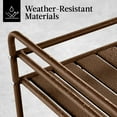 thumbnail image 5 of Best Choice Products 2-Tier Rolling Bar Cart Indoor/Outdoor w/ Storage Shelves, Wine Rack, Lockable Wheels - Brown, 5 of 9