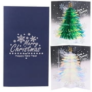 Cheers 1 Set Nice-looking Greeting Card Realistic Paper 3D Exquisite Christmas Tree Card for Friends