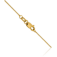 thumbnail image 3 of 14K Solid Yellow Gold 0.5mm Box Link Chain Necklace, 3 of 4