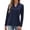 Bluish Violet, variant on Zeagoo V Neck Blouse for Women Casual Dressy Basic Tops Soft Solid Long Sleeves Shirts Trendy Fall Tops