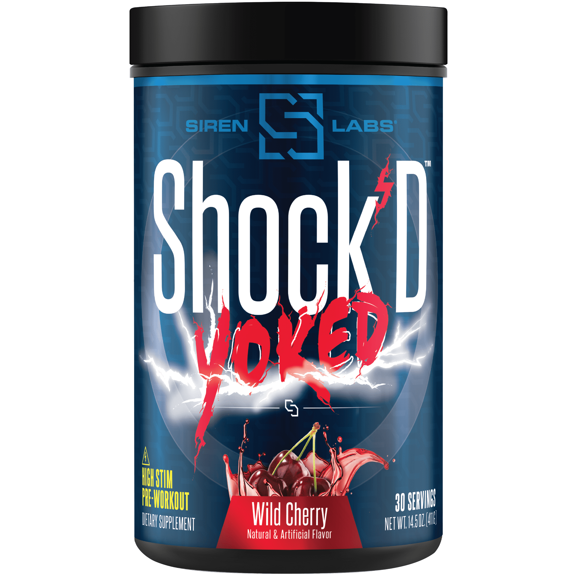 Siren Labs Shock’D YOKED High Stim PreWorkout Caffeine, Taurine