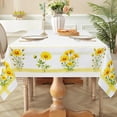 thumbnail image 4 of IPOHVUG Spring Floral Tablecloth Waterproof  Wildflower Grass Table Cloth Rectangle Stain Resistant  Washable Table Cover for Home Kitchen Dining Party Decoration (60×84 Inch), 4 of 6
