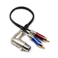 thumbnail image 2 of Adaptador de enchufe Gloria 1ft 90 degree XLR a 2 Dual Estéreo Splitter Cable de sonido, 2 of 7