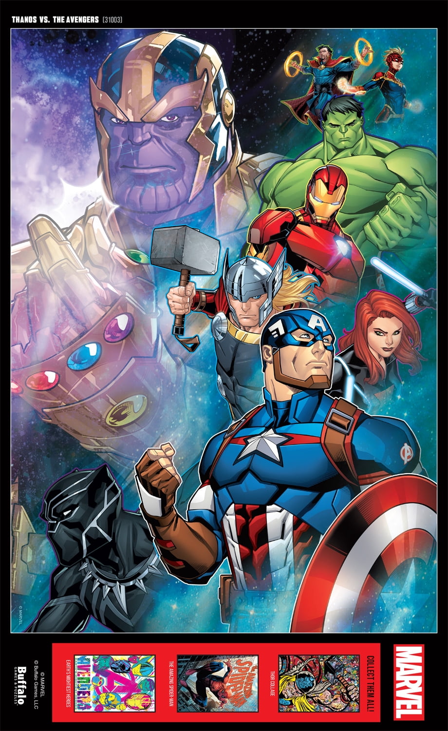 Buffalo Games 500-Piece Marvel Thanos vs. The Avengers Adult Interlocking Jigsaw Puzzle