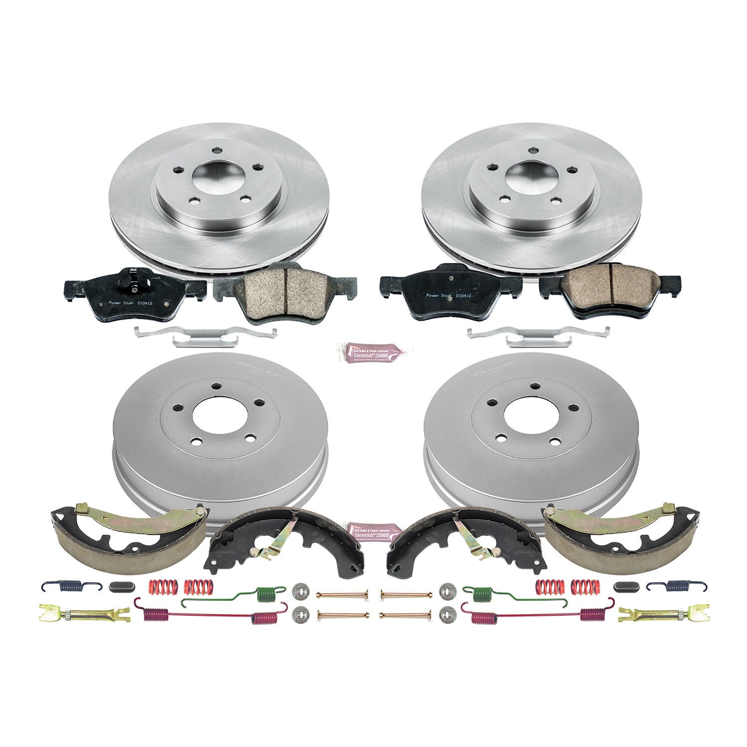 Power Stop Front and Rear Stock Replacement Drum and Shoe Kit KOE15257DK