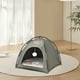 thumbnail image 5 of Fiudx Tienda de Campaña Semicerrada para Mascotas, Ideal para Todas Las Estaciones, para Perros y Gatos Pequeños. Impermeable, Lavable y Portátil, para Exteriores, Gris, Verde y Caqui, 40 X 40 X 3 Cm, 5 of 6