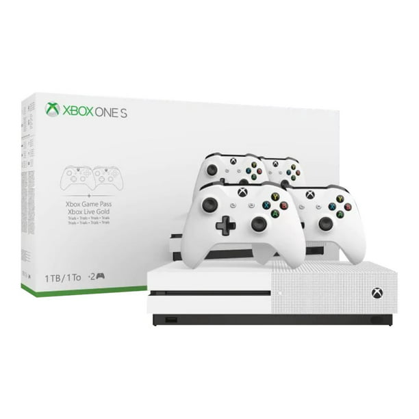 wees gegroet amusement Lijkenhuis Microsoft Xbox One S - Two-Controller Bundle - game console - 4K - HDR - 1  TB HDD - white - Walmart.com