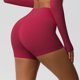 thumbnail image 3 of Karight Women's High Waist No Front Seam Scrunch Butt Biker Shorts Booty Lifting Biker Comfy Scrunch Yoga Shorts, 3 of 7