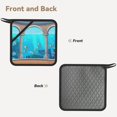 thumbnail image 2 of Disketp Underwater Aquarium Arches Pot Holders Kitchen Insulation Mats Heat Resistant Pot-Holder Oven Anti-Scald Pads for Cooking Baking, 7.1*7.1inch, 2 of 8