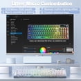 thumbnail image 2 of Restored AULA F98 Pro Wireless Mechanical Keyboard with Transparent Keycaps,Hot-swappable,Pre-lubed Linear Switches,Gasket Structure,RGB Backlit,OLED Screen,BT5.0/2.4G/USB-C Wired Computer Keyboard, 2 of 8