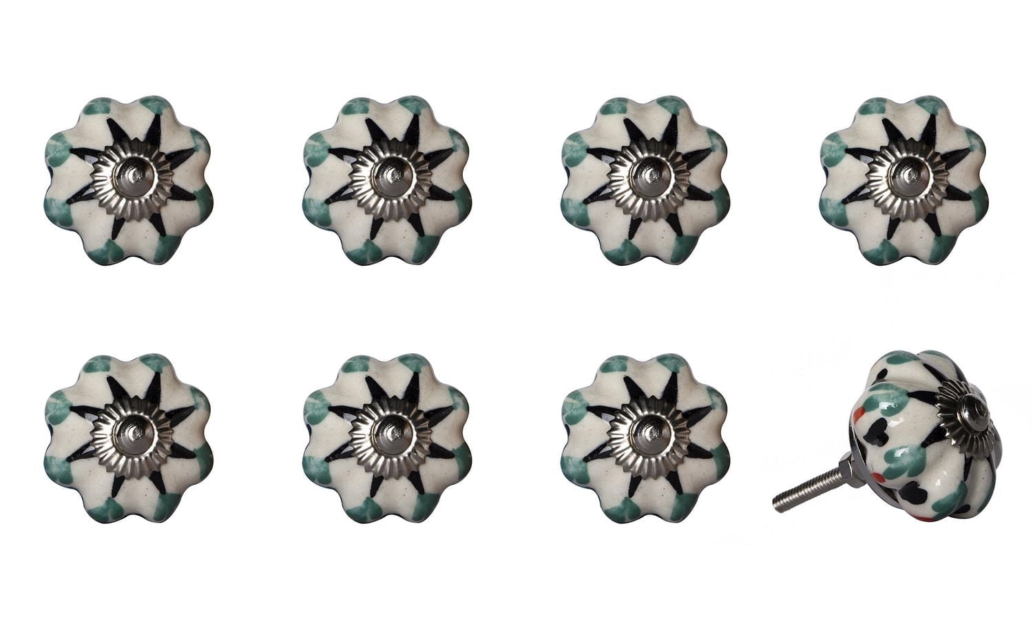 KNOB-IT VINTAGE HANDPAINTED CERAMIC KNOBS (8 Pack) K000001