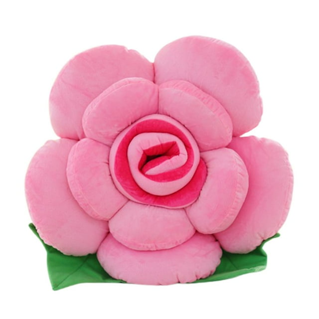 PENGXIANG Réaliste Vif Toucher Doux Rembourrage en Coton PP Jouet Peluche Simulation Coussin Fleur de Rose Oreiller Cadeau de la Saint-Valentin