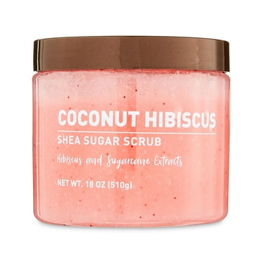 Walmart Shea Sugar Scrub, Coconut Hibiscus, 18 oz