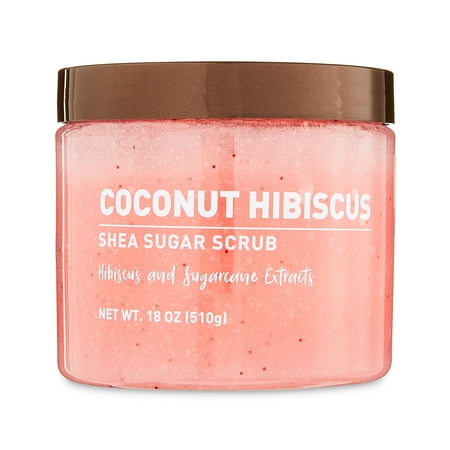 Walmart Shea Sugar Scrub, Coconut Hibiscus, 18 oz