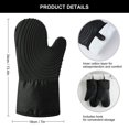 thumbnail image 2 of Manoplas de silicona para horno, guantes gruesos resistentes al calor para horno, manoplas impermeables, 1 par con 1 cepillo de silicona, 2 of 5