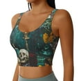 thumbnail image 2 of Pofeuu Baroque Floral Still Life Print Sports Bra for Women Sexy Vest Yoga Running Gym Fitness Crop Bras Tops-Large, 2 of 8