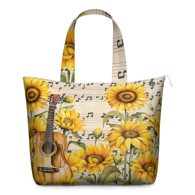 Sac de Tournesol Rustique Boho Floral Weekender, Léger, Inspiré de l'Automne