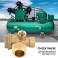 thumbnail image 2 of Sonew Brass Air Compressor Check Valve, Brass Check Valve,3 Port Brass Air Compressor Male Threaded Check Valve Tube Connector Tool, 2 of 8