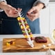 thumbnail image 1 of Un juego de 4 brochetas de barbacoa reutilizables de acero inoxidable con forma de espina de pescado, adecuadas para brochetas de barbacoa de carne de res, cerdo, pollo, verduras y camarones., 1 of 4