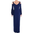 thumbnail image 2 of Ralph Lauren Womens Tiffin Gown Dress, Blue, 2, 2 of 3