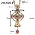 thumbnail image 1 of Collar con cruz de Jesús para mujer y hombre, colgante de sacerdote de la iglesia ortodoxa, collar religioso católico, cadena larga de reliquias de Jesús, regalo de Navidad --- Código de producto 404, 1 of 5