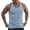 Light Blue, variant on sunsanly O-Neck Sleeveless Racerback Men Vest Summer Ribbed Solid Color Fitness Vest Top