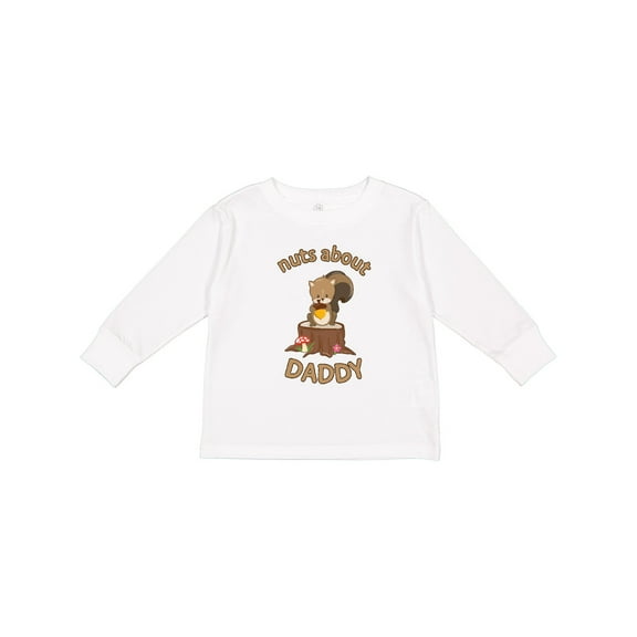 Inktastic Nuts About Daddy Boys or Girls Long Sleeve Toddler T-Shirt