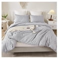 thumbnail image 3 of TiaGOC Light Grey Comforter Set Queen Size, 3 Pieces Boho Summer Tufted Bedding Set & Collections, All Season Bed Set (90x90In Comforter and 2 Pillow Shams), 3 of 7