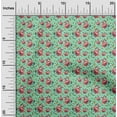 thumbnail image 2 of oneOone Cotton Cambric Aquamarine Green Fabric Florals Sewing Material Print Fabric By The Yard 42 Inch Wide, 2 of 4