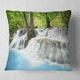 thumbnail image 2 of Designart Erawan Waterfall - Photography Throw Pillow - 18x18, 2 of 5
