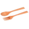 thumbnail image 1 of 2Pcs Set Heat Resistant Wood Fork and Spoon Durable Kitchen Utensil for Home, Restaurant, Office, 1 of 7