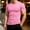 Pink, variant on Mens Shirts Crewneck Short Sleeve Slim Fit T Shirts For Men Stretch Breathable Top Cozy Fitness Clothing Green L