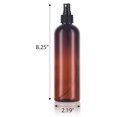 12 oz Slim Tall Round Plastic PET Bottle (BPA Free) with Black Fine
