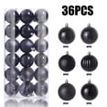 thumbnail image 2 of CHGBMOK Christmas Ball Shatterproof Ball Ornaments Set Holiday Wedding Party Decorations(36 Pcs, 3cm) (Black), 2 of 6