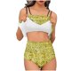 thumbnail image 1 of Trajes de Baño de Bikini de Mujer Conjunto de Cintura Alta de Vendaje de Impresión Sexy con Almohadillas de Pecho, Conjunto de Bikini de Mujer Conservador Y sin Mangas, 1 of 9